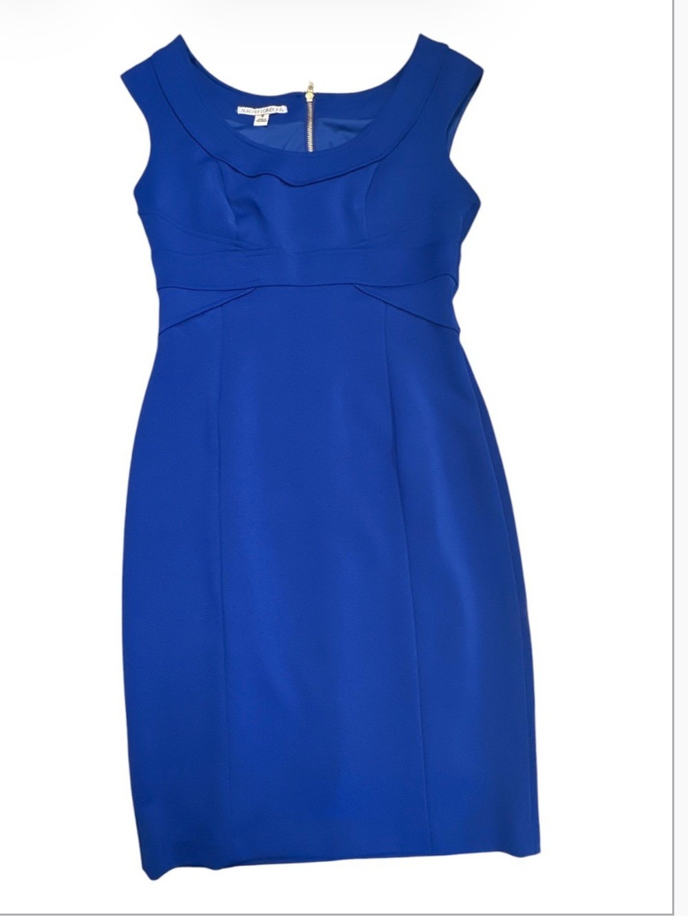 ⁠Maggy London Royal Blue Sleeveless Sheath Dress Size 8 Cocktail Workwear